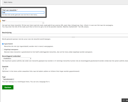 Kies een titel van je menulink.