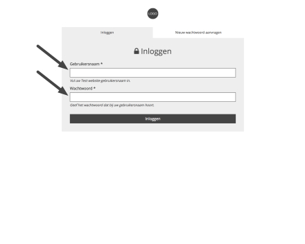 Vul je gebruikersnaam en wachtwoord in.