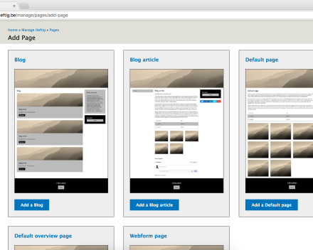 Kies de gewenste pagina.
