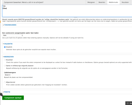 Klik op 'Component opslaan'.