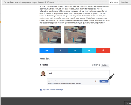 Klik op 'Plaatsen'.